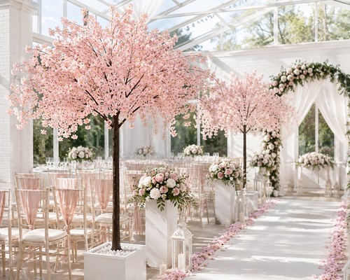 210cm pink cherry blossom tree - pink,